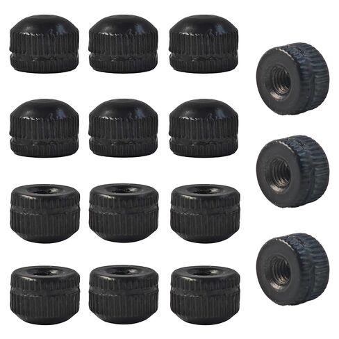 15 قطعة M4x0.7 صواميل غطاء ملولبة لتركيبات الإضاءة - أغطية لولبية ضوء السقف قطع غيار صامولة البلوط المخرشة للثريا قلادة الجدار الشمعدان حامل غطاء المصباح (أسود غير لامع) in Kuwait