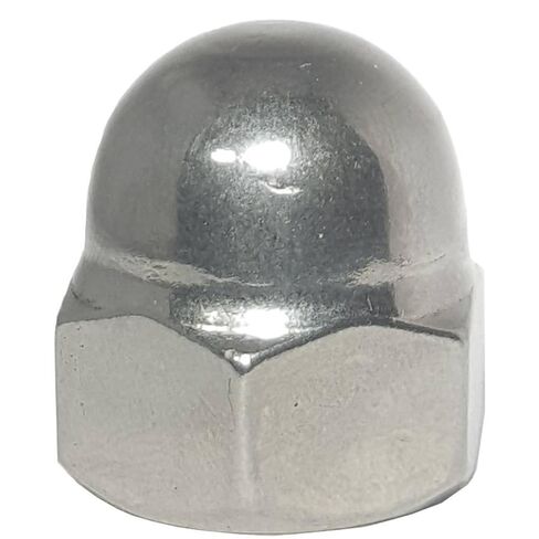 12-24 Acorn Cap Nuts, Stainless Steel 18-8, Standard Height, Plain Finish, Quantity 25 in Saudi Arabia