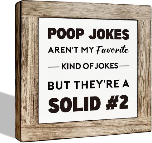 Bathroom Sign, Wooden Box Sign Plaque, Restroom Desk Sign, Funny Restroom Decoration, Kids Bathroom Decor, Farmhouse Tabletop Block Sign for Bathroom - Wash Your Hands Ya Filthy Animal in Kuwait