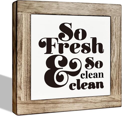 Bathroom Sign, Wooden Box Sign Plaque, Restroom Desk Sign, Funny Restroom Decoration, Kids Bathroom Decor, Farmhouse Tabletop Block Sign for Bathroom - Wash Your Hands Ya Filthy Animal in Kuwait