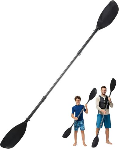 Adjustable Kayak Paddle, 62"–87" Telescopic Kayak Paddle Stainless Steel Shaft & Fiberglass Blades Detachable Travel Canoeing Kayaking Oar for Teens & Adults in Kuwait