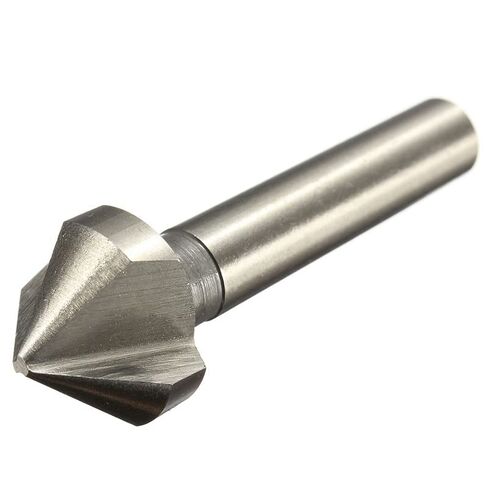 6pcs 60 Degrees Countersink HSS Drill Bit 3 Flute Chamfering Cutter End Mill Tool Round Shank Deburring Set 6.3-20.5mm in Saudi Arabia