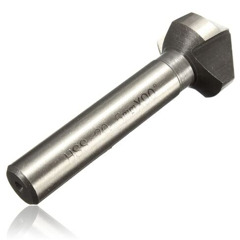 6pcs 60 Degrees Countersink HSS Drill Bit 3 Flute Chamfering Cutter End Mill Tool Round Shank Deburring Set 6.3-20.5mm in Saudi Arabia
