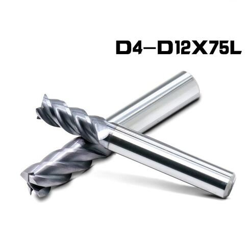 1 قطعة مطحنة نهاية الأنف المربعة 4 المزامير HRC60 لقم التوجيه باستخدام الحاسب الآلي 45 درجة D4-D12 75L طلاء سبائك الكربيد أداة قطع الصلب التنغستن in Kuwait