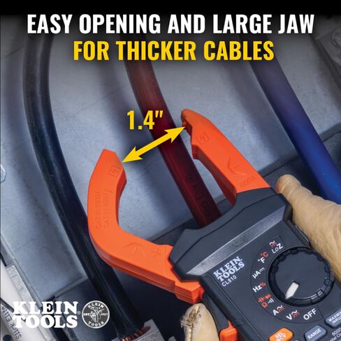 Klein Tools CL810 Digital Pro Clamp Meter with Flashlight, 600A AC/DC Auto-Ranging, True RMS, NCVT, Measures Current, LOZ,Temperature, and More in Saudi Arabia