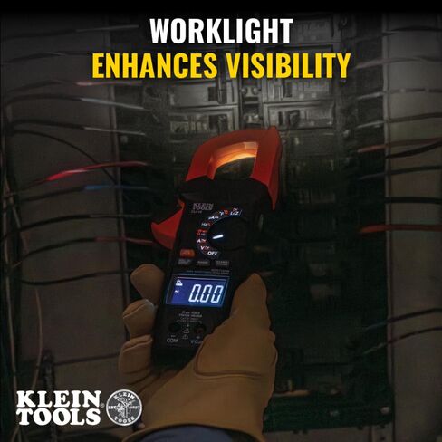 Klein Tools CL810 Digital Pro Clamp Meter with Flashlight, 600A AC/DC Auto-Ranging, True RMS, NCVT, Measures Current, LOZ,Temperature, and More in Saudi Arabia