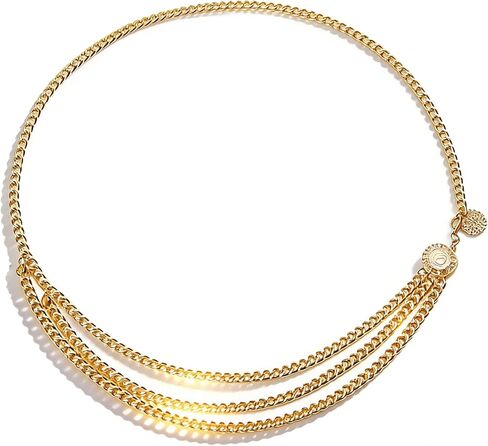 Multi Layered Body Chain Waist Pirate Chain Belt for Women Gold Belt Chain Queen Portrait Waist Chain Sun Flower Waist Chain Sun Moon Waist Chain Portrait Coin Pirate Waist Chain Belly Chain Body Jewelry for Women in Kuwait