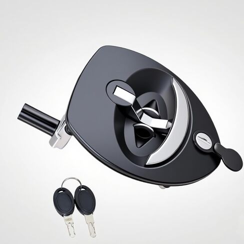 Single Point Compression Latch for Underbody Truck Tool Box Replacement Latch with Blind Studs, 1pc T-Handle Folding Design for Universal Toolbox Door Locks Truck Boxes Locks (Black-) in Kuwait