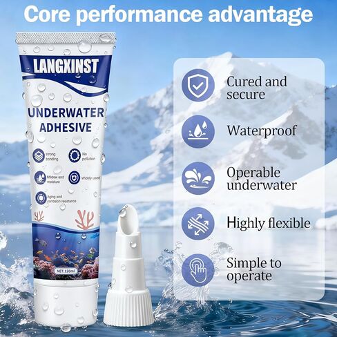 Aquarium Safe Silicone,Aquarium Silicone Transparent Underwater Sealant Waterproof, Strong Adhesion, Excellent Flexibility, Suitable for Underwater bonding in Aquariums (120ml) in Saudi Arabia