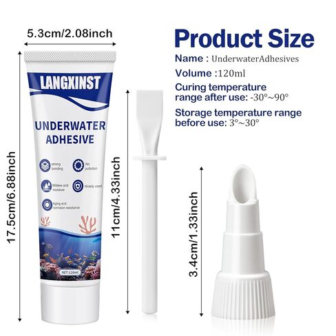 Aquarium Safe Silicone,Aquarium Silicone Transparent Underwater Sealant Waterproof, Strong Adhesion, Excellent Flexibility, Suitable for Underwater bonding in Aquariums (120ml) in Saudi Arabia