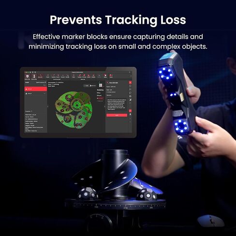 شريط تحديد ثلاثي الأبعاد من Revopoint للمسح الضوئي ثلاثي الأبعاد، علامات مسح ضوئي ثلاثية الأبعاد مقاس 6.0 مم للماسحات الضوئية ثلاثية الأبعاد، نقطة مرجعية لنقاط التتبع ثلاثية الأبعاد لمنع فقدان التتبع وتعزيز الدقة، طول 30 مترًا مع 725 علامة in Kuwait