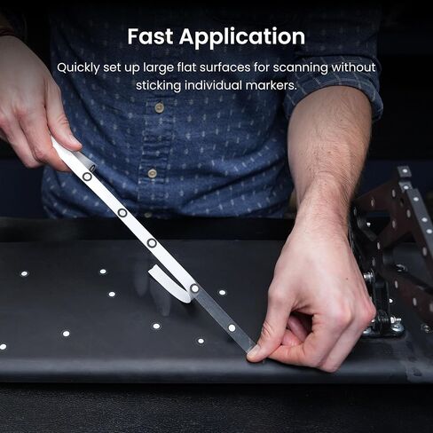 شريط تحديد ثلاثي الأبعاد من Revopoint للمسح الضوئي ثلاثي الأبعاد، علامات مسح ضوئي ثلاثية الأبعاد مقاس 6.0 مم للماسحات الضوئية ثلاثية الأبعاد، نقطة مرجعية لنقاط التتبع ثلاثية الأبعاد لمنع فقدان التتبع وتعزيز الدقة، طول 30 مترًا مع 725 علامة in Kuwait