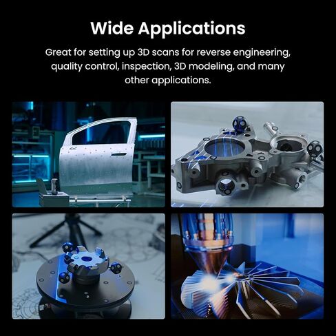 شريط تحديد ثلاثي الأبعاد من Revopoint للمسح الضوئي ثلاثي الأبعاد، علامات مسح ضوئي ثلاثية الأبعاد مقاس 6.0 مم للماسحات الضوئية ثلاثية الأبعاد، نقطة مرجعية لنقاط التتبع ثلاثية الأبعاد لمنع فقدان التتبع وتعزيز الدقة، طول 30 مترًا مع 725 علامة in Kuwait