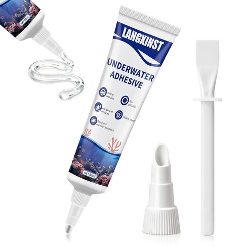 Aquarium Safe Silicone,Aquarium Silicone Transparent Underwater Sealant Waterproof, Strong Adhesion, Excellent Flexibility, Suitable for Underwater bonding in Aquariums (120ml) in Saudi Arabia