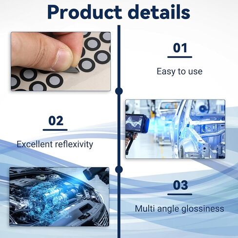 30 Sheets 1500 Dots 6 mm 3D Scanner Markers, 3D Tracking Dot Positioning Dots for Scanner Accurate Reference Point Markers Diffuse Reflection for Precise Positioning and Tracking in Saudi Arabia
