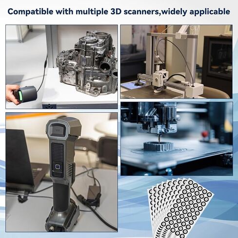 30 Sheets 1500 Dots 6 mm 3D Scanner Markers, 3D Tracking Dot Positioning Dots for Scanner Accurate Reference Point Markers Diffuse Reflection for Precise Positioning and Tracking in Saudi Arabia