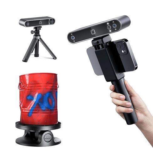 ماسح ضوئي Revopoint POP3 Plus ثلاثي الأبعاد للطباعة ثلاثية الأبعاد، ماسح ضوئي محمول للطابعة ثلاثية الأبعاد بدقة 0.04 مم، مسح ضوئي كامل الألوان للكائن المتوسط، دعم Android/iOS/Win/MacOS، متقدم in Kuwait