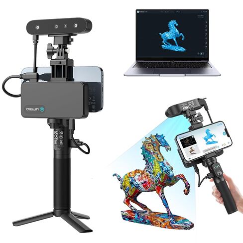 Crealty 3D Scanner Ferret Pro, Up to 60FPS Scanning Speed and 0.1mm Accuracy,Wireless Scanning for Windows Mac iPhone Android in Saudi Arabia