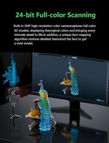 Crealty 3D Scanner Ferret Pro, Up to 60FPS Scanning Speed and 0.1mm Accuracy,Wireless Scanning for Windows Mac iPhone Android in Saudi Arabia