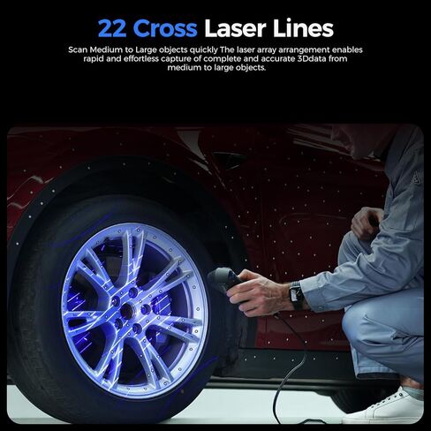Creality 3D Scanner Raptor Pro for Automotive & Engineering Projects with Metrology-Grade 0.02mm Accuracy,22+7 Blue Laser, Up to 60FPS Scanning Speed in Saudi Arabia
