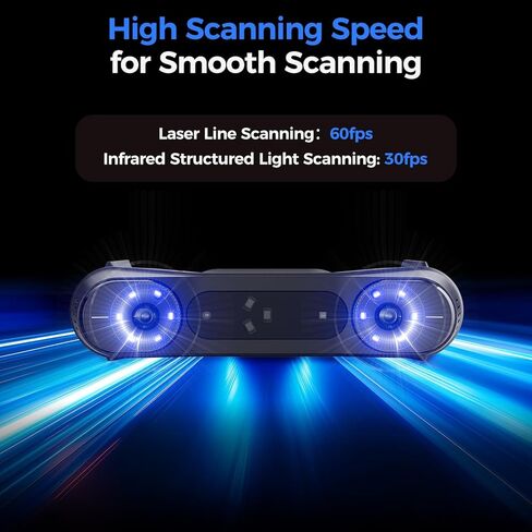 Creality 3D Scanner Raptor Pro for Automotive & Engineering Projects with Metrology-Grade 0.02mm Accuracy,22+7 Blue Laser, Up to 60FPS Scanning Speed in Saudi Arabia