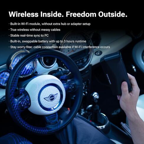 ماسح ضوئي ليزر ثلاثي الأبعاد من EINSTAR Rockit، ليزر أزرق 19+19 خطًا متقاطعًا، ليزر أزرق 7 خطوط متوازية، دعم مسح ليزر ثلاثي الأبعاد بدون علامات وضوء الأشعة تحت الحمراء VCSEL in Kuwait