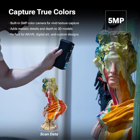 ماسح ضوئي ليزر ثلاثي الأبعاد من EINSTAR Rockit، ليزر أزرق 19+19 خطًا متقاطعًا، ليزر أزرق 7 خطوط متوازية، دعم مسح ليزر ثلاثي الأبعاد بدون علامات وضوء الأشعة تحت الحمراء VCSEL in Kuwait