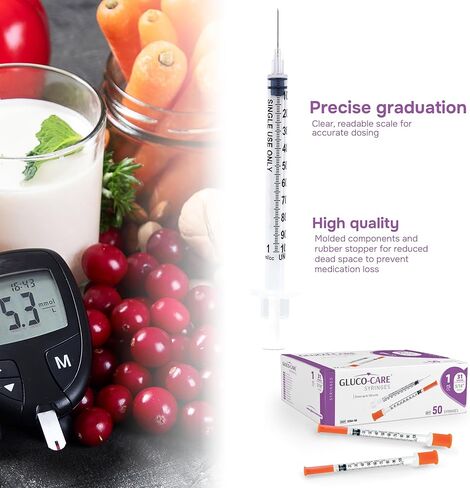 1ml /cc Syringes 31G x 5/16’’ (8mm), Orange Cap, Box of 50 pcs in Kuwait