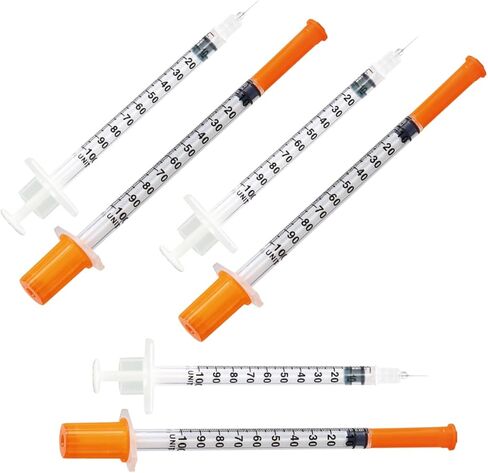 1ml /cc Syringes 31G x 5/16’’ (8mm), Orange Cap, Box of 50 pcs in Kuwait