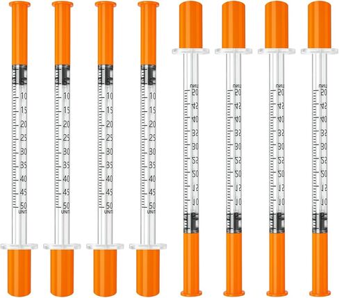 jeringas con agujas para inyectar, 0.5mL 31G 5/16" (8mm) jeringas de insulina, Individually Wrapped, 100 Pack in Kuwait