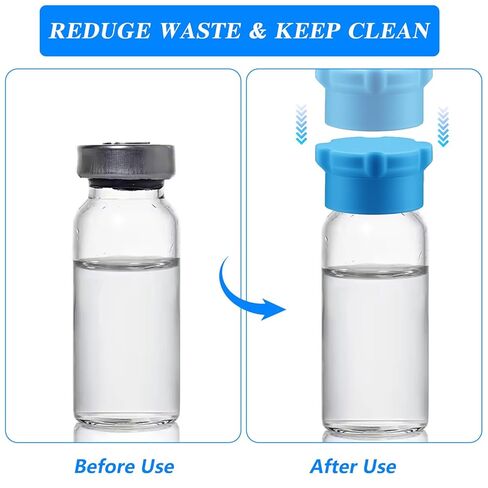8 Pcs Glass Vials Protective Cap 3ml Reusable Silicone Vial Caps Covers Leak-Proof 8 Colors Easy to Clean Vial Caps Fit Bottles Storage Boxes Easy Organization Classification in Saudi Arabia