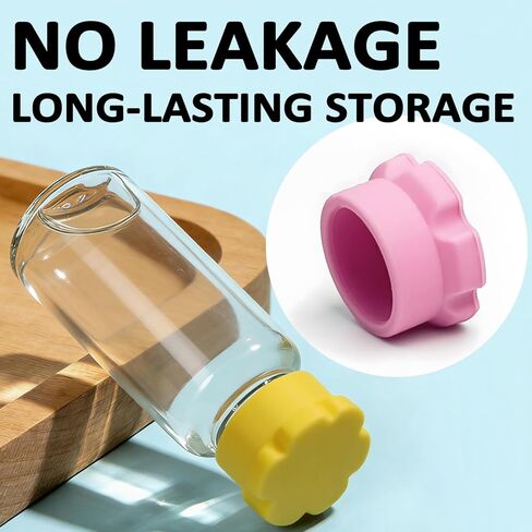 أغطية واقية من السيليكون من رونيافل 16 عبوة سعة 3 مل - 8 ألوان متنوعة، أغطية أغطية مقاومة للتسرب ومقاومة للغبار لقوارير الحقن وقوارير الببتيد، قابلة لإعادة الاستخدام وسهلة التنظيف in Kuwait