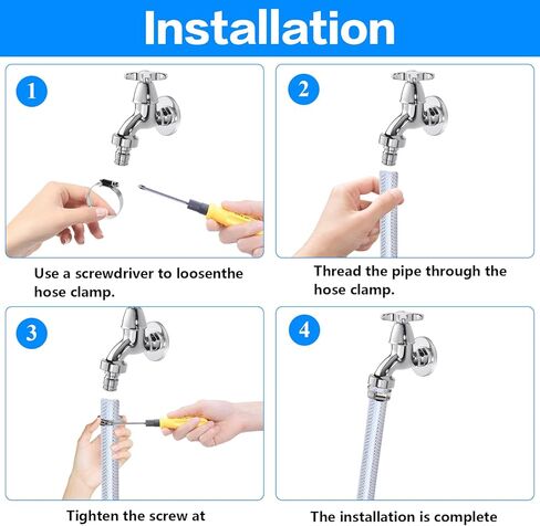 25 Pcs Adjustable Stainless Steel Hose Clamps Assortment, 1/4-2 in (6-51mm) Metal Pipe Clampss, Heavy Duty Automotive Worm Gear Hose Clamps for Plumbing Garden Home Washing Machine, etc in Saudi Arabia