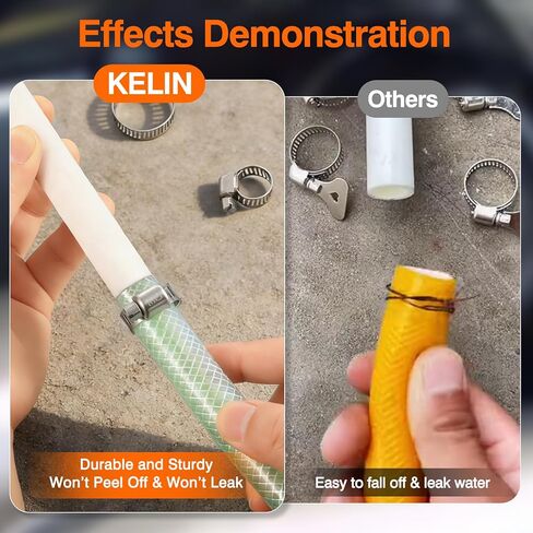 KELIN 202PCS 304 Stainless Steel Hose Clamp Kit, 8 Sizes from 1/4" to 2" (6-51mm) Adjustable Worm Gear Clamps with Socket Wrench & Screwdriver, Automotive Fuel Line Water Pipe Clamps Assortment Set in Kuwait