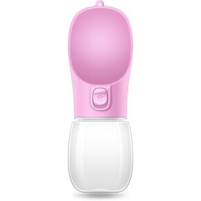 Portable Dog Water Bottle | Leak-Proof Dog Water Dispenser for Travel Outdoor (White, 12oz)