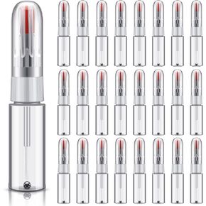 24 Packs Fillable 2-in-1 Paint Touch up Applicator Pens Precision Fine Tip Writer Pen Brush Touch up Paint Pen for Walls Auto Car Scratch Repair Chips, 7 ml