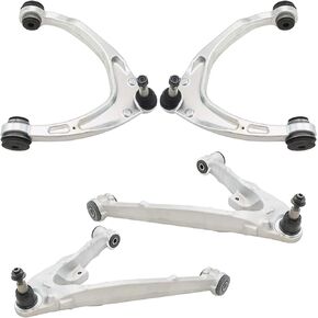 TRQ Front Upper & Lower Aluminum Control Arm Ball Joint 4 Piece Kit Set for Chevy Silverado/GMC Sierra/Chevy Tahoe/Suburban/Yukon New