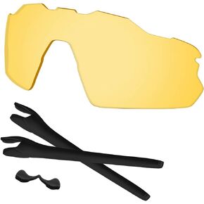 Radar EV Pitch Lenses & Rubber Kits Replacement for Oakley Sunglass OO9211 Polarized
