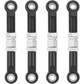 4Pcs ShareGoo Metal Steering Rod Servo Linkages Turnbuckle Compatible with Hyper Go MJX 16207 16208 16209 16210 H16BM H16GT H16DR 1/16 RC Car (Black)