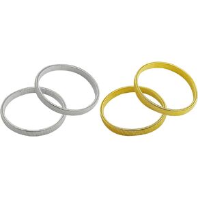 Home-X Anti-Slip Shirt Sleeve Holders, Stretch Metal Armbands, Arm Sleeve Garters, Elastic Armbands – Gold and Silver – 4 pieces (2 Pairs)