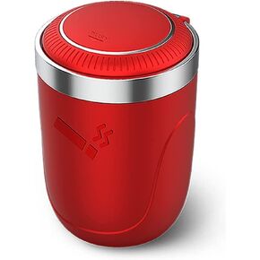 ASUBHA Car Trash Can Cup Holder, Car Trash Cans with Lid, Leakproof Car Garbage Can with Lid, Mini Car Trash Can, Mini Car Garbage Cans Suitable for for Cars, Homes, Offices (Black)