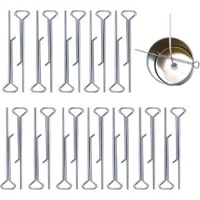 20pcs Candle Wick Centering Devices,Stainless Steel Candle Wick Holder Wick Bar DIY Candle Making Metal Wick Centering Tool