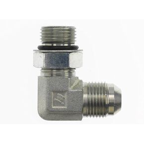 Brennan Industries 6801-08-04-NWO-FG تركيب أنبوب الكوع من الفولاذ المطروق 90 ​​درجة، 3/4 بوصة - 16 SAE × 7/16 بوصة -20 خيط SAE ORB، 1/2 بوصة ذكر JIC × 1/2 بوصة ذكر قابل للتعديل يا الدائري بوس in Kuwait