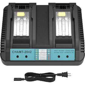 Dual Charger Rapid Charger DC18RD for Makita Tools 14.4V-18V LXT Battery BL1815 BL1820 BL1830 BL1850 BL1860 BL1840 BL1430 BL1415