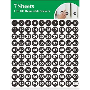 800 PCS 1-40 Number Stickers, Water/Oil/Tear Resistant Rustic Wooden Style Number Labels, Remove Without Residue for Indoor, Outdoor, Office, Classroom, Storage, Organizing, Boxes (1", 20 Sheets)