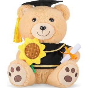 10 Inch Graduation Season Cow Plush Stuffed Animal Cow with Graduation Hat, Diploma and Sash, Graduation Gift for Friend, Relatives