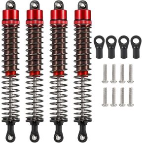 AMK 4pcs RC Shocks Oil Leakproof 1/10 RC Shocks 52mm-120mm for 1/10 RC Buggy Truggy On Road Touring Drift Cars Monster Trucks Upgrade Parts (1/10 RC Shocks 95mm Red)