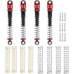 MOHERO 48mm Adjustable RC Shocks Absorber Damper Aluminum for 1/24 RC Crawler Car Axial SCX24 AXI90081 Deadbolt Upgrades (Titanium)