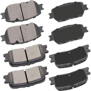 Front Rear Ceramic Brake Pads Kits 8pcs fit for 2002-2006 for Toyota Camry