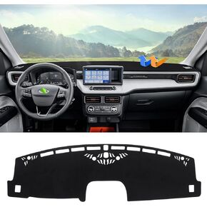Autorder Dashboard Cover Mat for Ford Maverick 2022 2023 2024 Accessories Dash Cover Suede Dash Mat Sunshade Glare UV Rays Protector